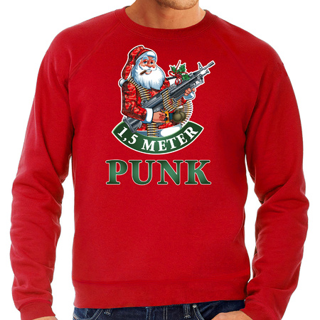 Rode Kerstsweater / Kerstkleding 1,5 meter punk voor heren
