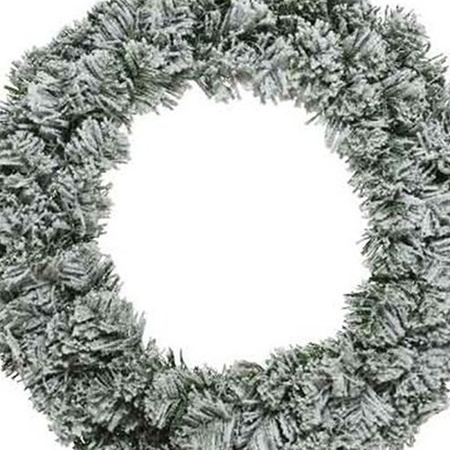 Kerst krans groen met sneeuw 40 cm dennenkransen versiering/decoratie
