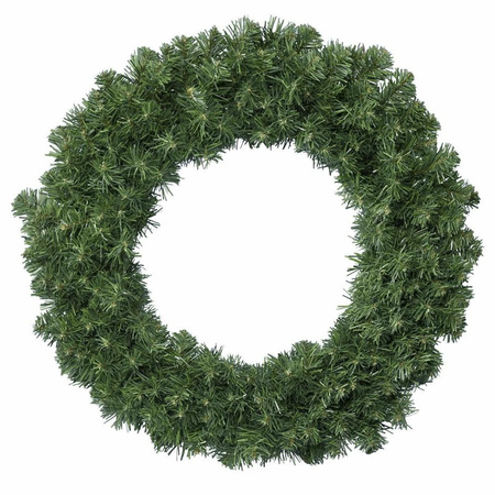 Kerstkrans groen 60 cm incl. verlichting helder wit 4m