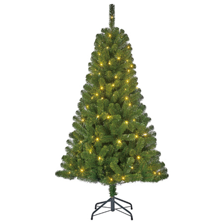 Groene led verlichte kerstboom/kunstboom 120 cm