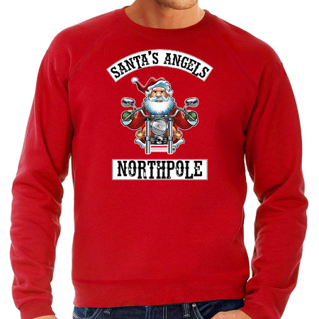 Grote maten rode Kersttrui / Kerstkleding Santas angels Northpole voor heren