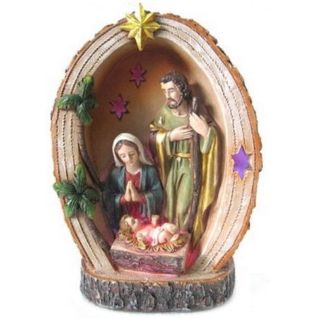 Kerstbeeld heilige familie 15 cm
