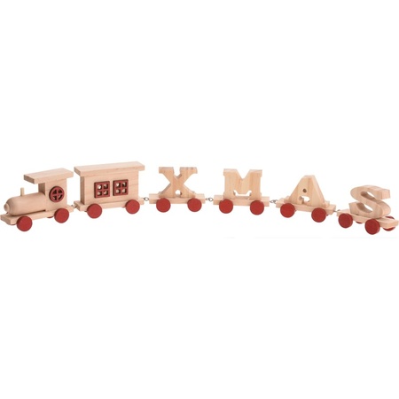 Kerstdecoratie trein met letter wagonnetjes XMAS