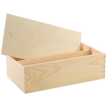 Wooden packing case/gift box 35,5 x 20 x 10,8 cm