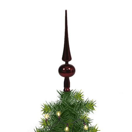 Christmas tree topper burgundy 28 cm