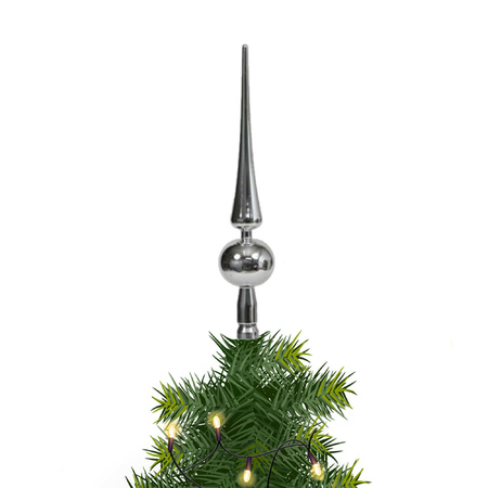 Christmas tree topper silver 28 cm