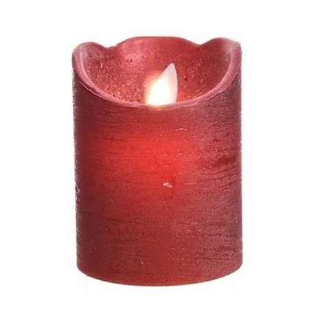 Christmas red LED candle flickering 10 cm