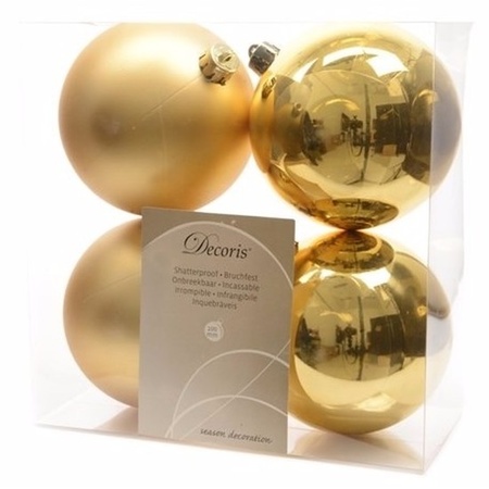 8-delige kerstballen set 10 cm goud