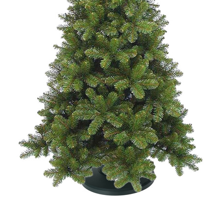 Kerstboomstandaard kunststof groen rond voor een kerstboom tot 210 cm