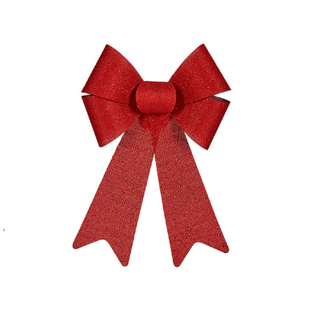 Christmas tree ornaments bow-ties red dots 22 x 38 cm