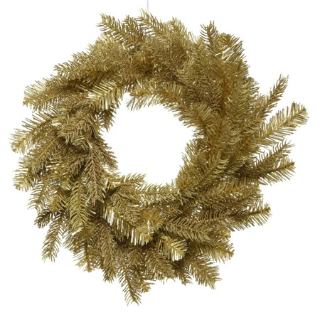 Christmas wreath gold glitters 50 cm incl. lights coloured 4m