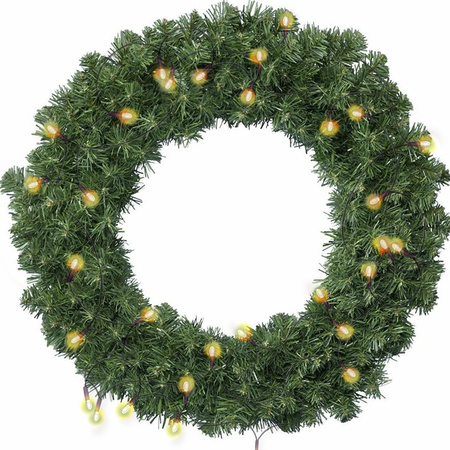 Christmas wreath green 60 cm incl. lights warm white 4m