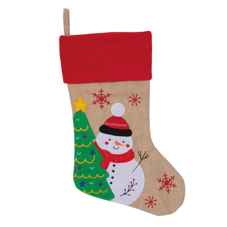Set of 2x pcs christmas stockings H45 and H46 cm