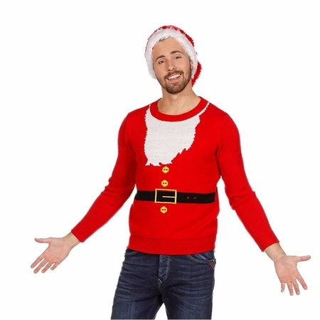Foute kersttrui Kerstmannen pak voor heren