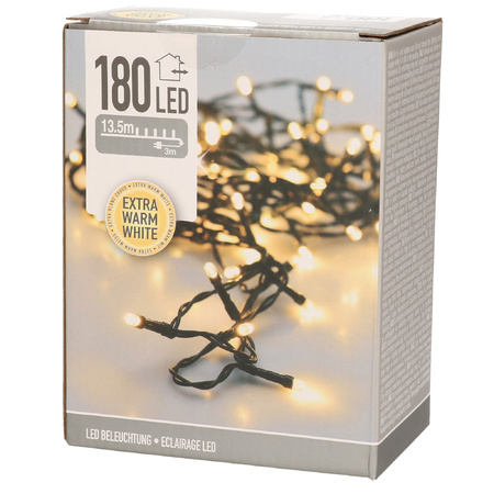 180 kerst led-lampjes extra warm wit voor buiten