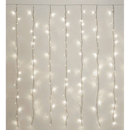 Koel witte deurgordijn kerstlampjes 2,25 x 3 meter met 480 lampjes