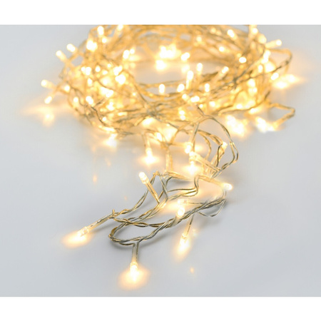 2x pieces Christmas lights on batteries warm white 192 LED 1450 cm