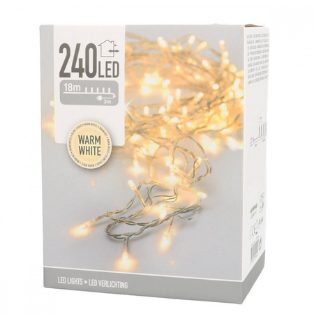 LED kerstverlichting warm wit 240 lampjes