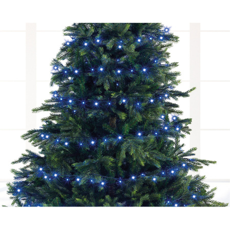 Lumineo Kerstverlichting - twinkle - met timer blauw - buiten - 180 lampjes