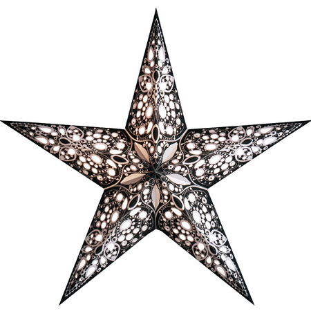 Christmas stars decoration Rani black/white 60 cm