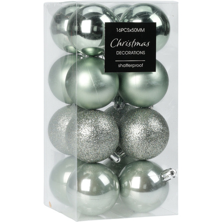 Christmas Decoration kleine kerstballen 24x -mintgroen-3cm -kunststof?