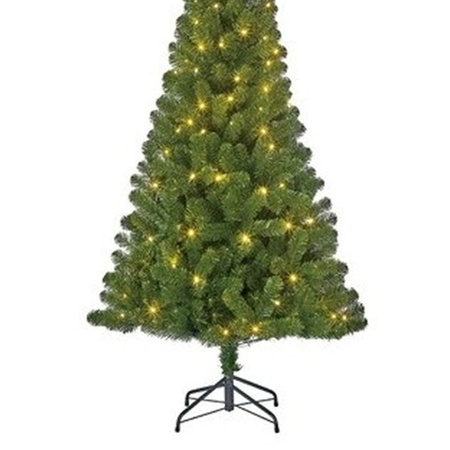 Kerst kunstboom Charlton 340 tips met Kerstverlichting 155 cm