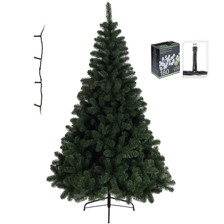Kunst kerstboom Imperial Pine 120 cm met warm witte lampjes