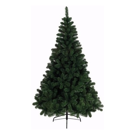 Green artificial tree 210 cm including warm white christmas lights