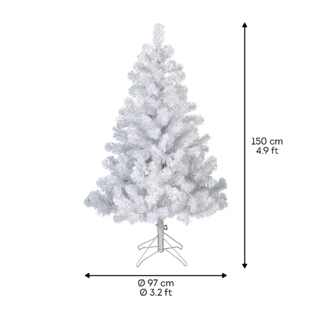 Witte Kerst kunstboom Imperial Pine 150 cm