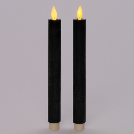 Candle set 2x pcs Led candles dark green with remote control 23 cm