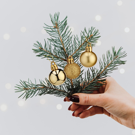 Mini christmas baubles - 20x pcs - gold - 3 cm - plastic