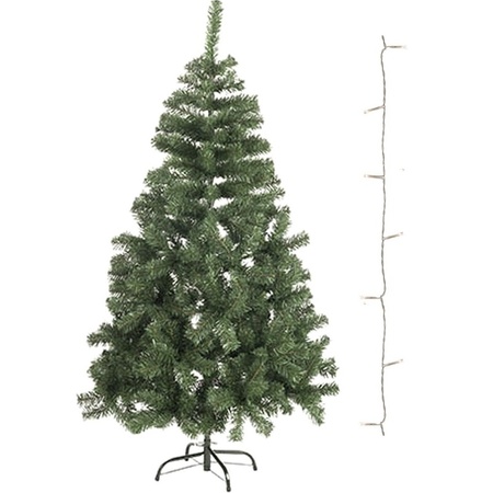 Kunst spar kerstboom 60 cm met helder witte verlichting