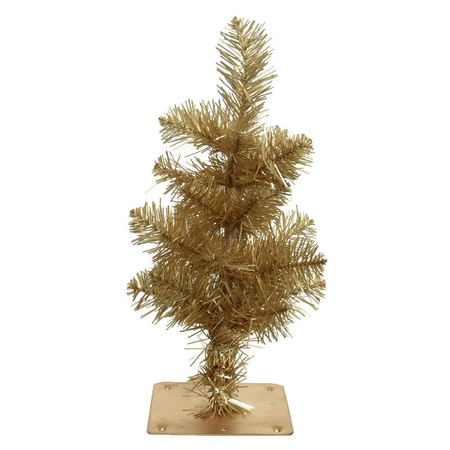 Miniboompje/kunstboom in het goud 35 cm