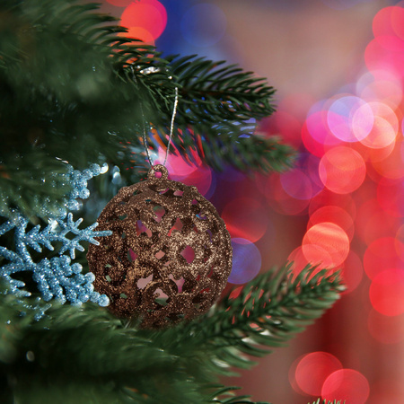 Relaxdays kerstballen - 100x st - bruin - 3, 4 en 6 cm - kunststof