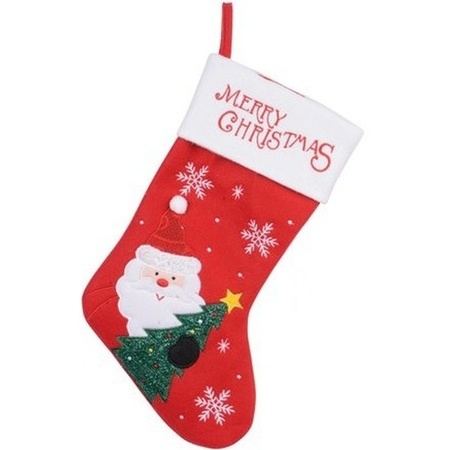 Set of 2x pcs christmas stockings H40 and H45 cm