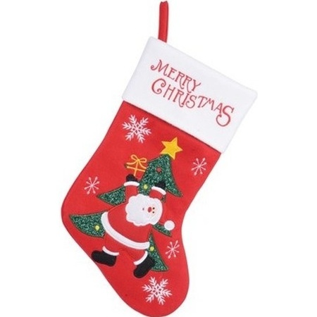 Set of 2x pcs christmas stockings H40 and H45 cm