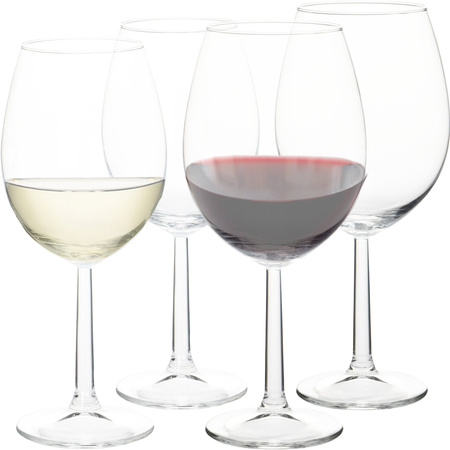Red and white wine glasses set 12 pcs 430/580 ml