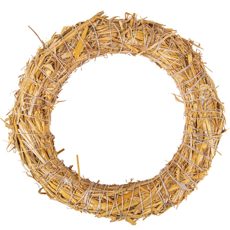 Set of 3x pieces straw wreaths 40 x 6,5 cm