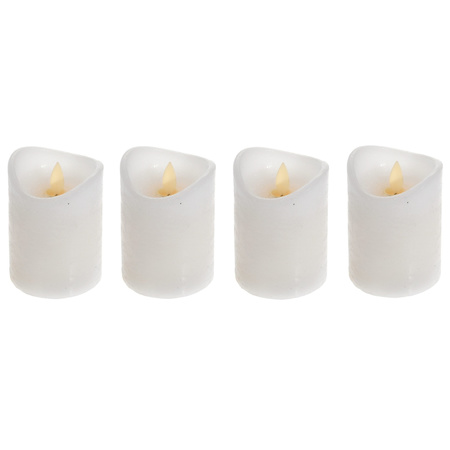 Set of 4x led candles white with remote control