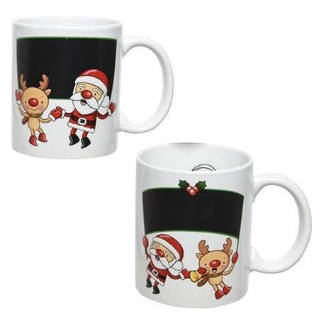 Set of 2x Christmas theme drink cups 300 ml