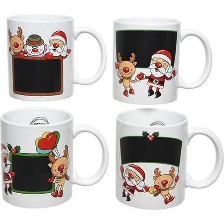 Set of 8x Christmas theme drink cups 300 ml