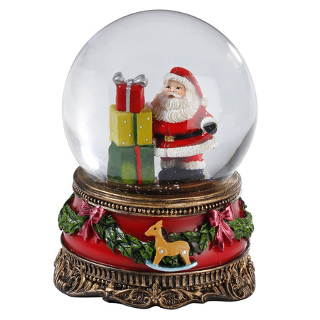 Inge Christmas Goods Sneeuwbol/snowglobe - kerstman- 9 cm