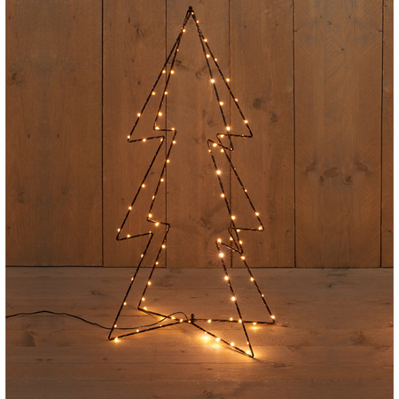 Kerstverlichting 3D kerstbomen met 90 lampjes 91 cm