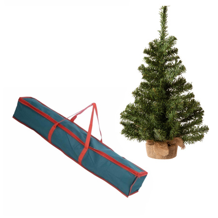 Mini christmas tree 60 cm in jute bag with storage bag