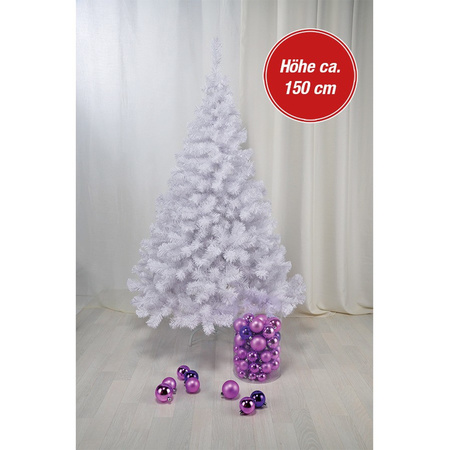 White artificial Christmas tree / artificial tree 150 cm
